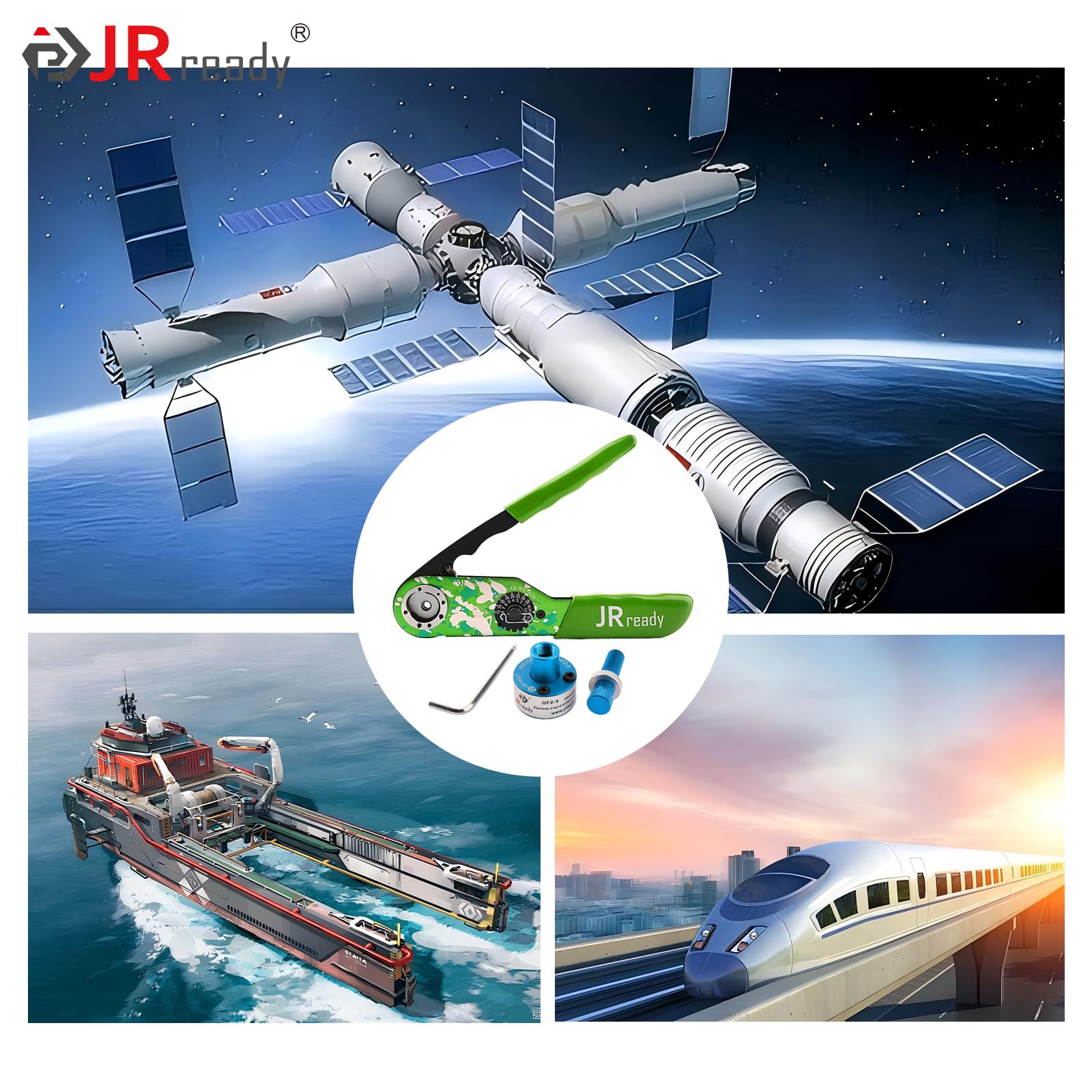 JRready ST2175 NEW-ASF1G Crimpare #12#16#20 Dimensione chiusa con UF2-5 Posizionatore regolabile per connettori pesanti Connettore MIL ecc Connettore elettrico