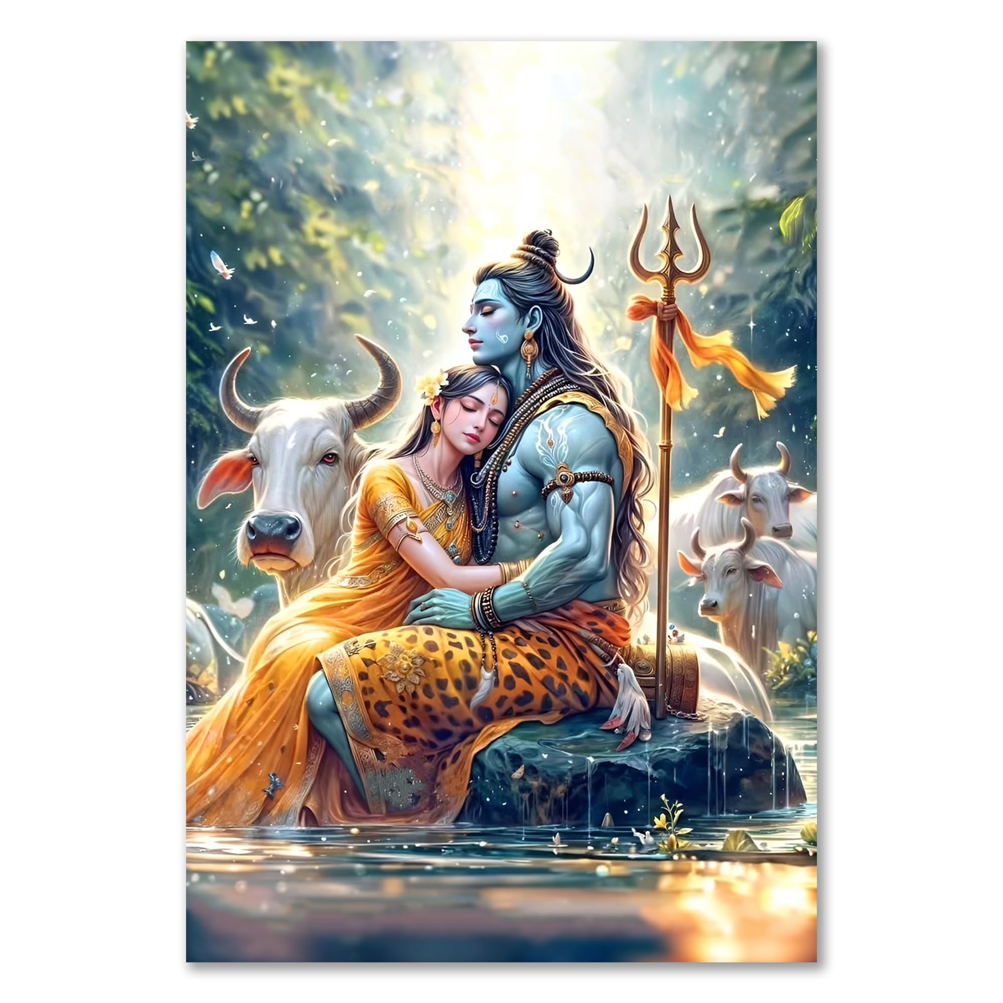 Shiv Parvati Poster - Lord Shiva & Parvati Wall Art -13