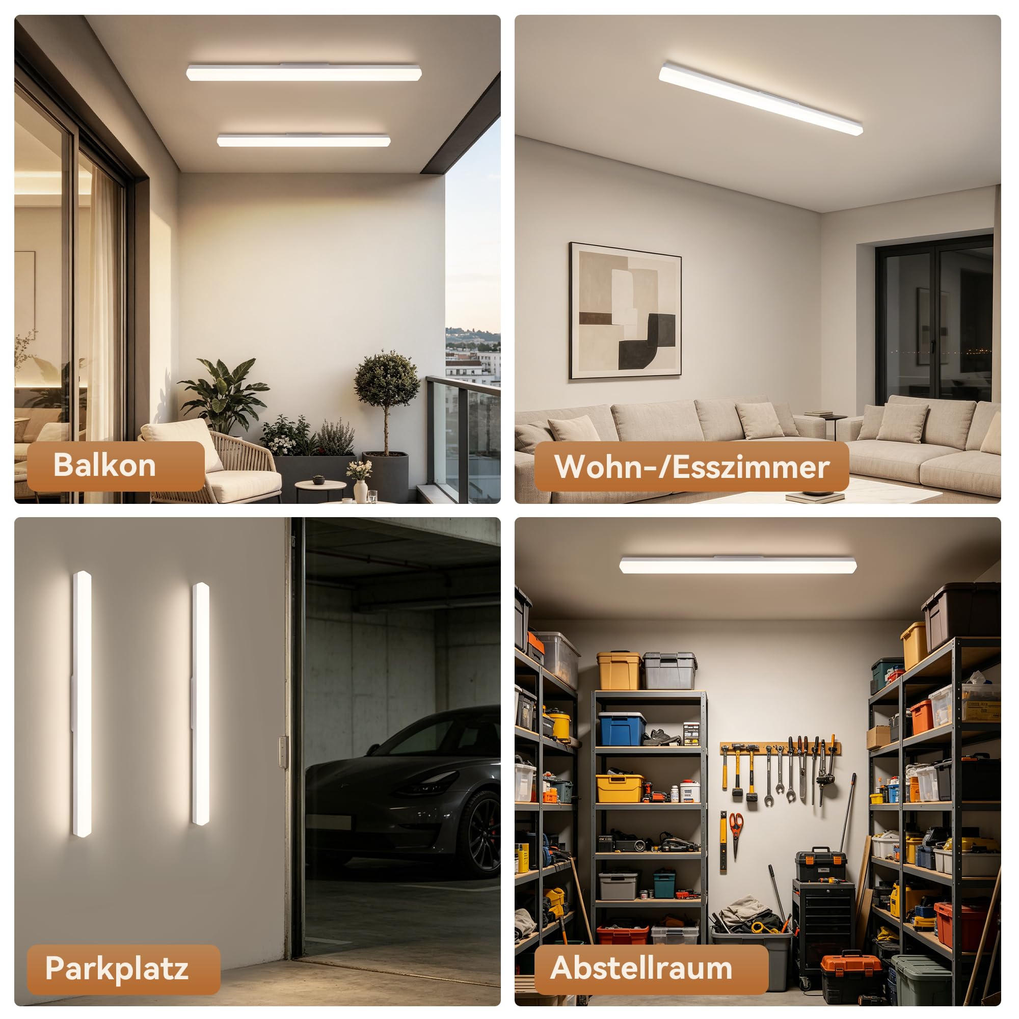 CBJKTX Plafoniera a LED da soffitto Lampada da Soffitto bianco naturale - | Moderni 36W Pannello Luce Lampada da parete 4000K Illuminazione interni per garage camera letto corridoio cucina - 90CM