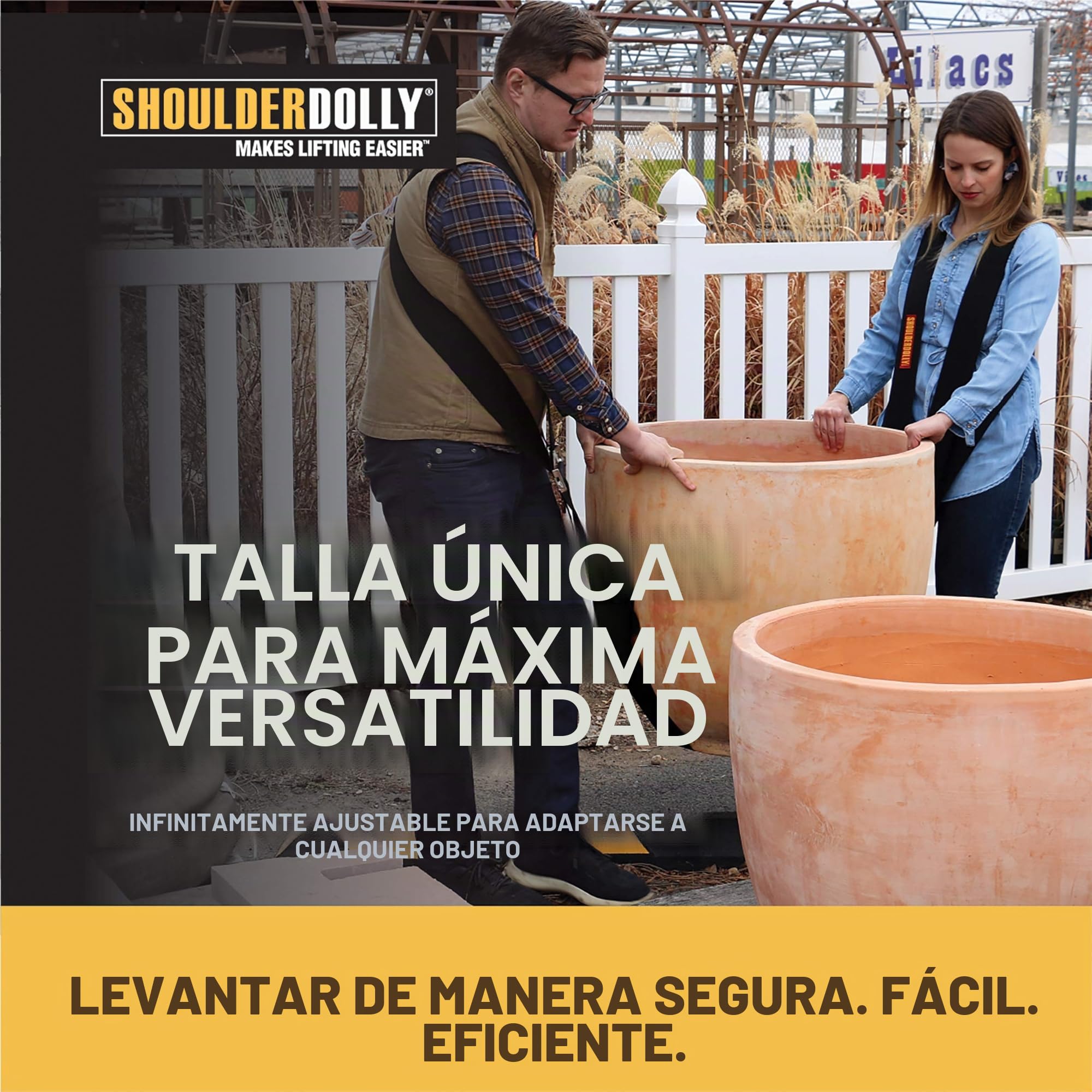 SHOULDER DOLLY correa de hombro para 2 personas, cinturón de transporte de 370 kg y 3,65 m