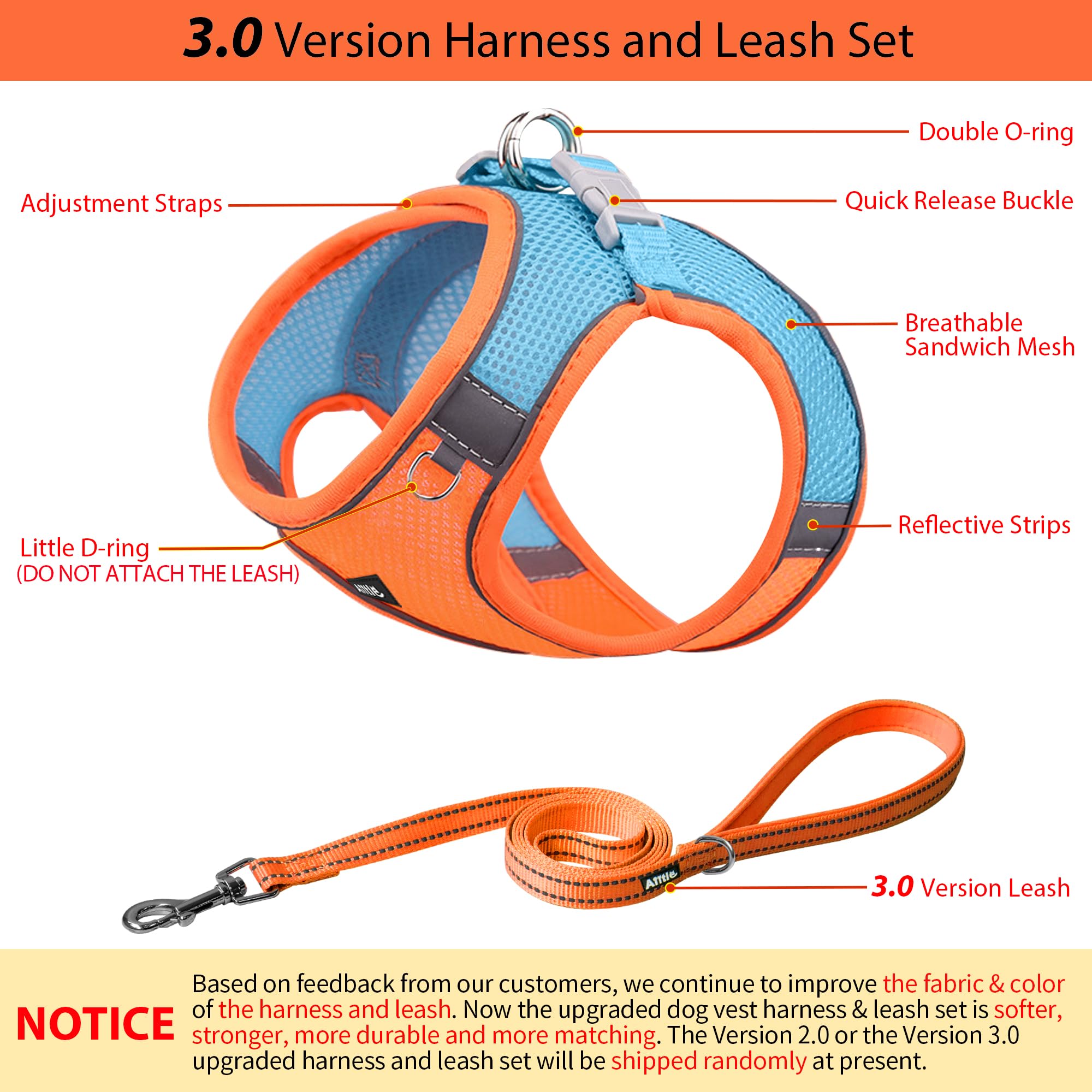 AIITLE Comfortable Dog Harness and Leash Set for Walking, Step in Vest Harness,Reflective Bands - Image 4