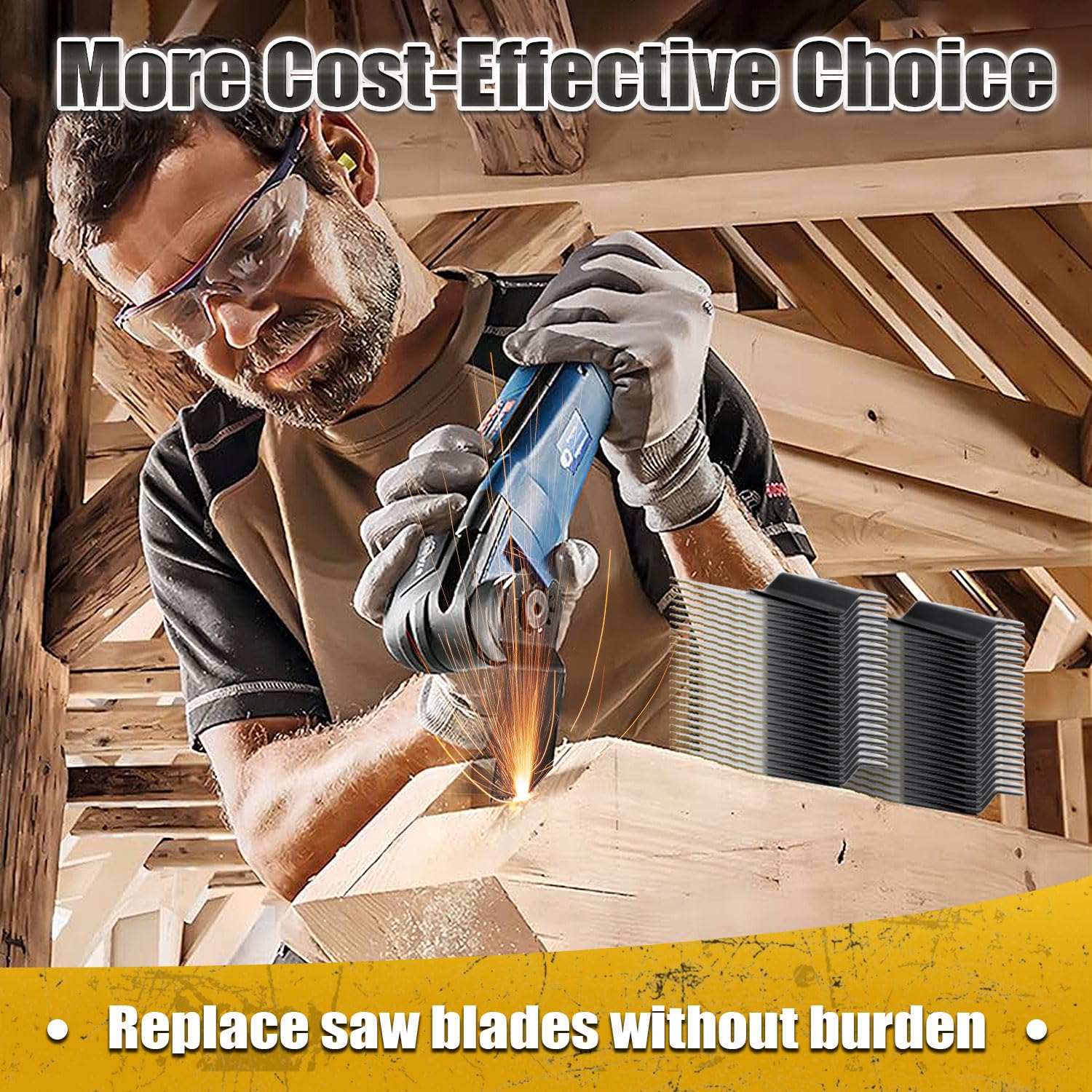 30 cuchillas oscilantes, hojas de sierra oscilantes profesionales universales de titanio para madera, plásticos y metal, compatibles con Dewalt Ryobi Fein Milwaukee Rockwell Makita
