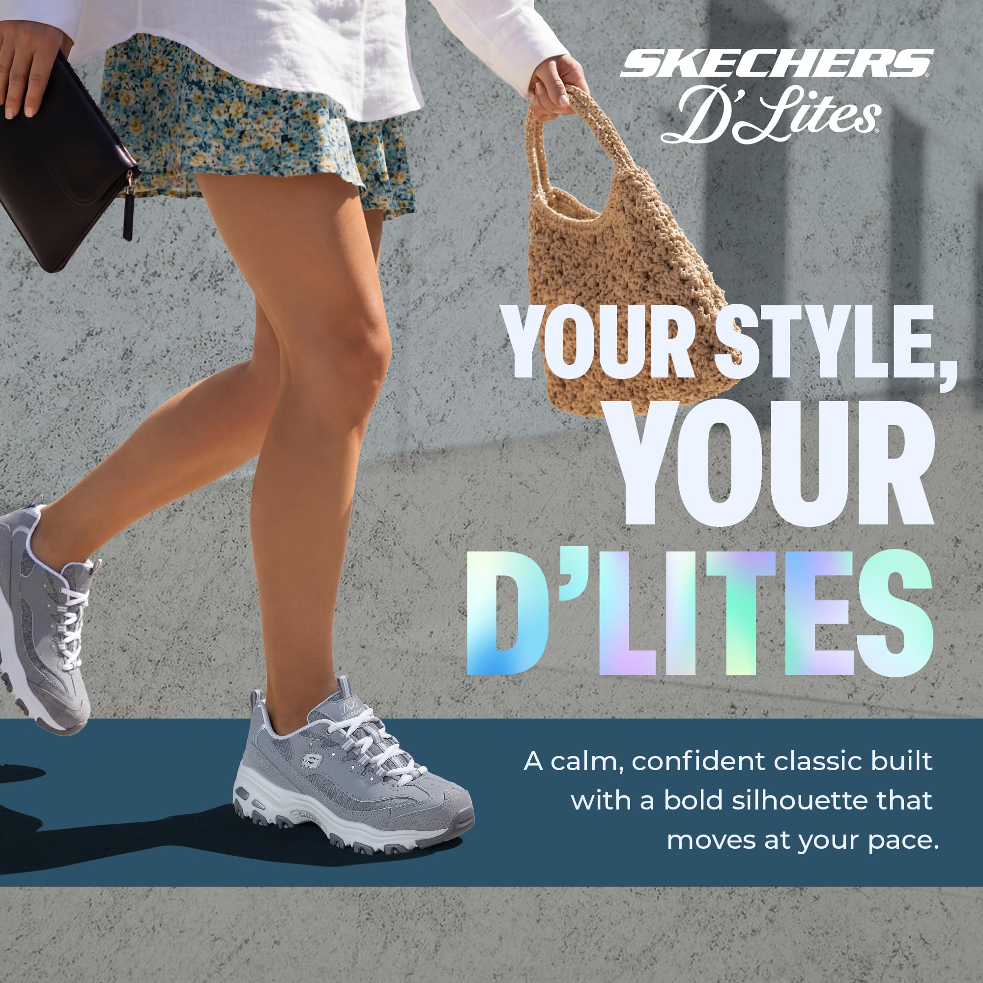 Skechers Sneakers Mujer D Lites Blanco