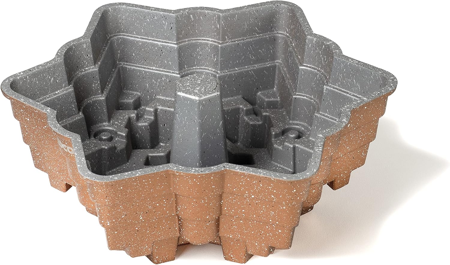 Red Co. 8 Cup Non Stick Cast Aluminum 9.5 inch Snowflake Cake Baking Pan, Copper Finish