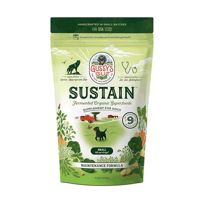Suplemento Digestivo Fermentado em Pó para Cães GUSSY'S GUT Sustain, 210 g