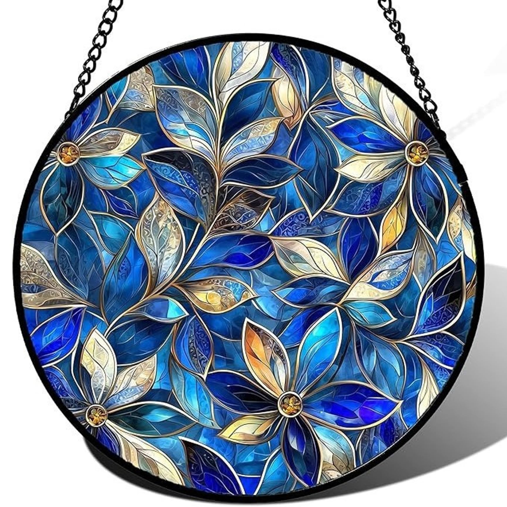 Attrape-soleil intérieur floral bleu pour illuminer le salon à Pâques