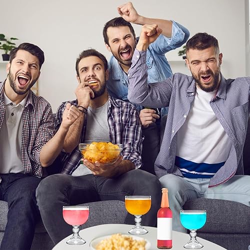 Miniatura 4 de Tanlade Paquete de 8 vasos de 21.5 onzas de Margarita Schooner a granel extra grandes en forma de garra, copas de camarón estilo copa grande para