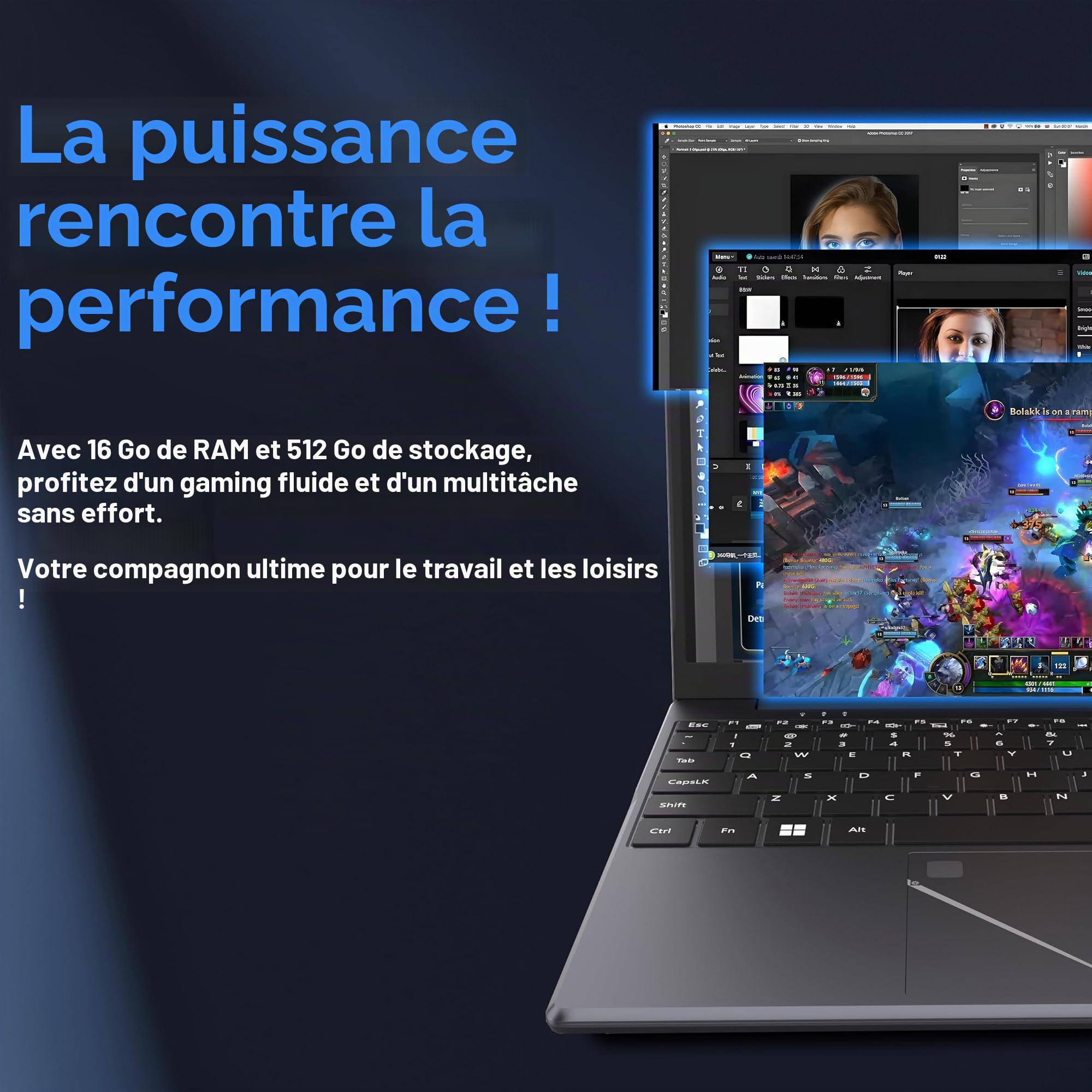 DREAMFYRE 15.6" Ordinateur Portable Ryzen 5 3500U 16GB DDR4 512GB SSD