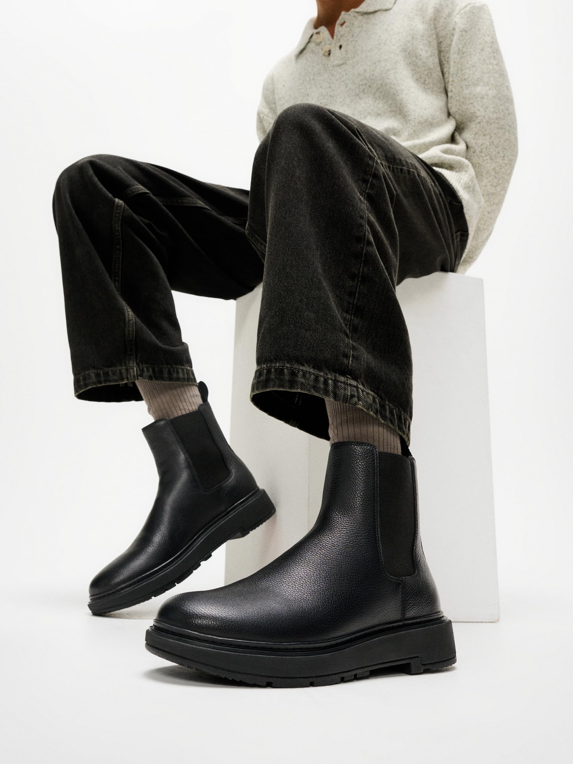 Fitflop Skandi Mens Tumbled-leather Chelsea Boots Stivali ChelseaUomo