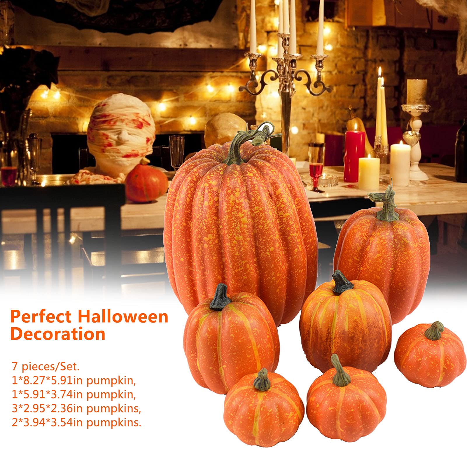 100 Mini Zucche Artificiali, Decorazioni Per Il Raccolto Autunnale Frutta Artificiale Per Halloween Ringraziamento Multicolore 89616867