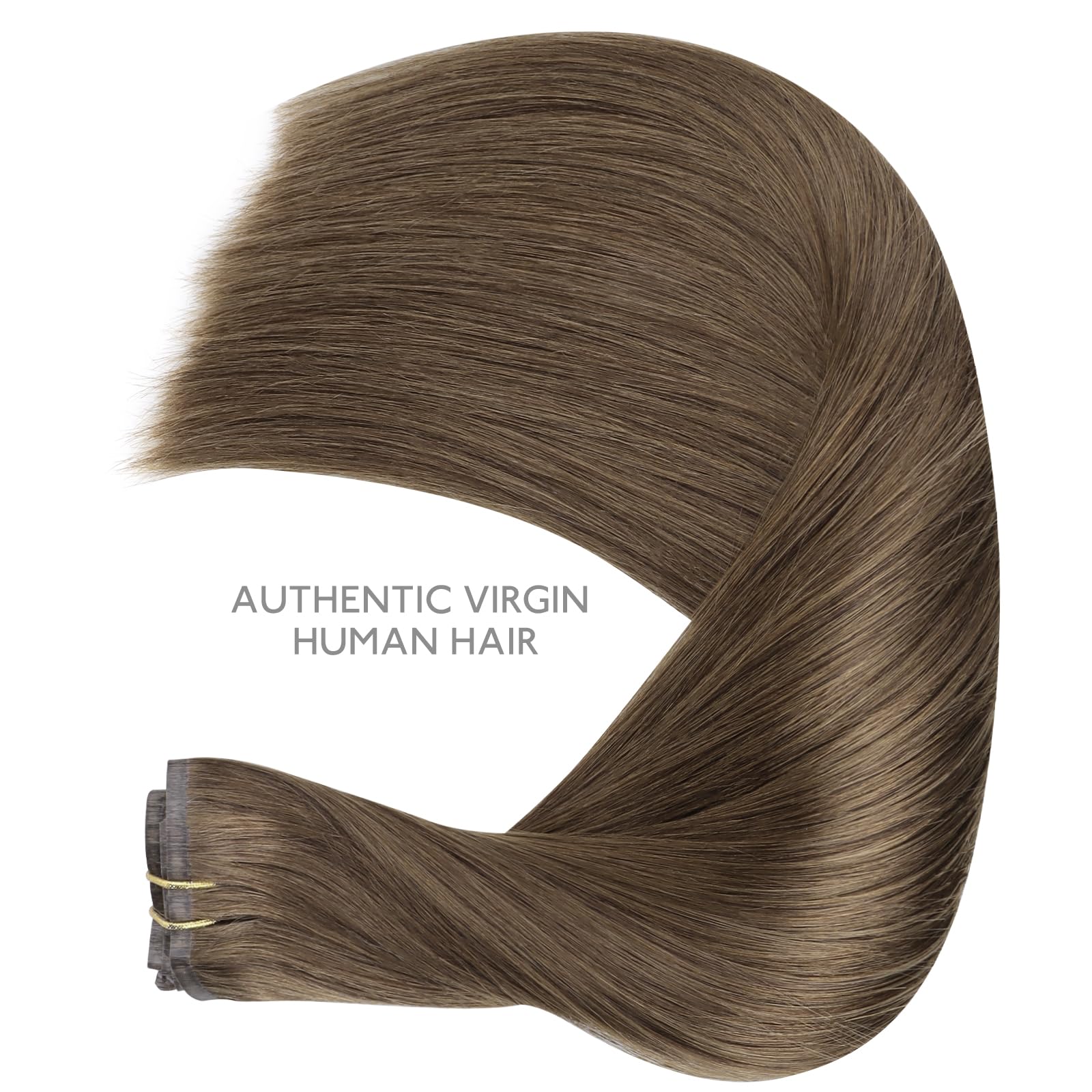 WENNALIFE Clip in Hair Extensions Human Hair 16 Inch 120g 7pcs Dark Brown Hair Extensions Clip in for Women Real Human Hair Double Weft Rallonge Cheveux Humain Extension Real Hair Extensions — view 267