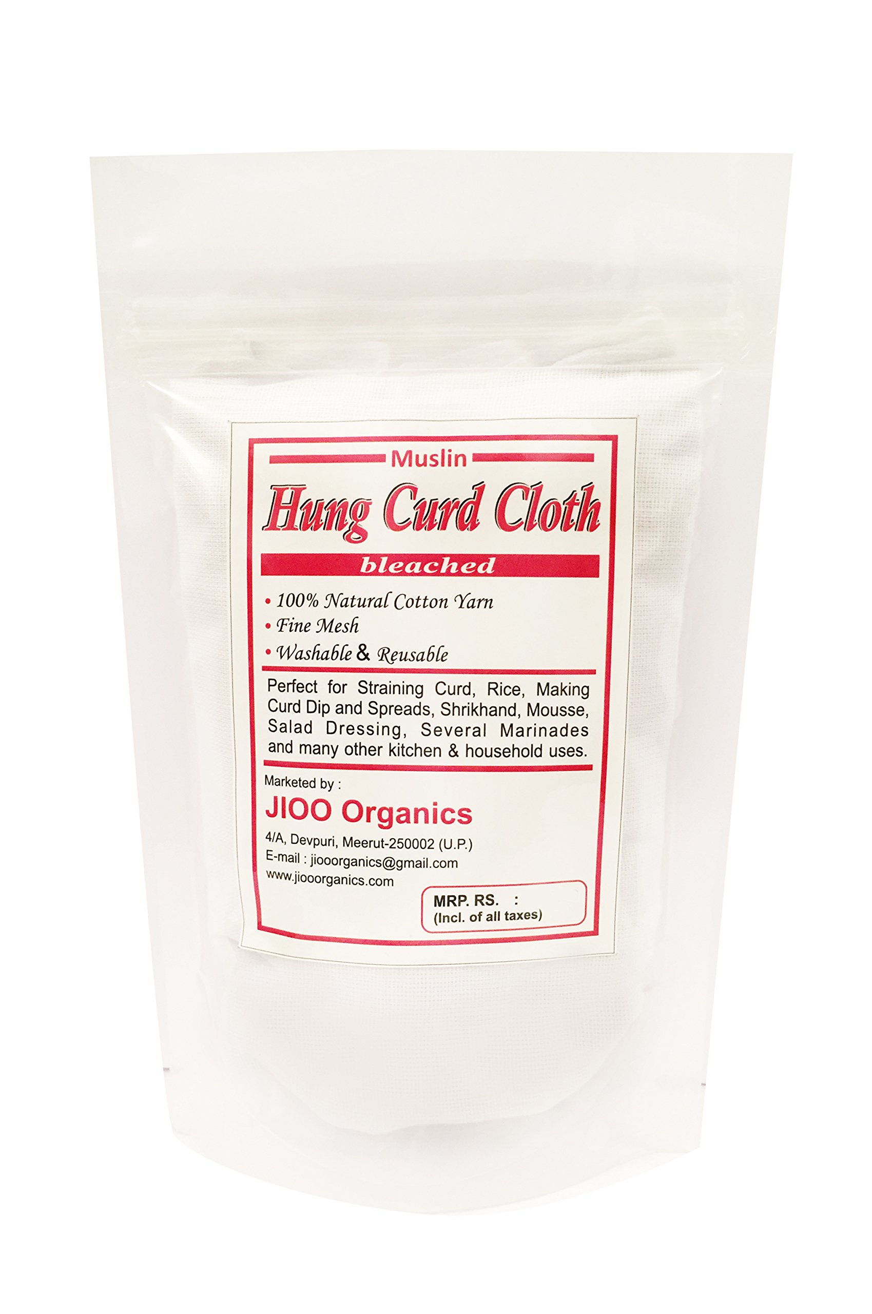 Jioo Organic Hung Muslin Curd Cloth (White) - Image 2 thumbnail
