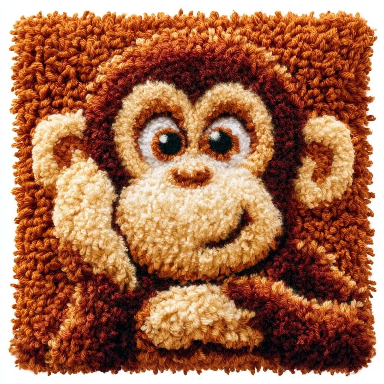 AxiangziK Latch Hook Cushion Kits for Beginners,Cute Monkey