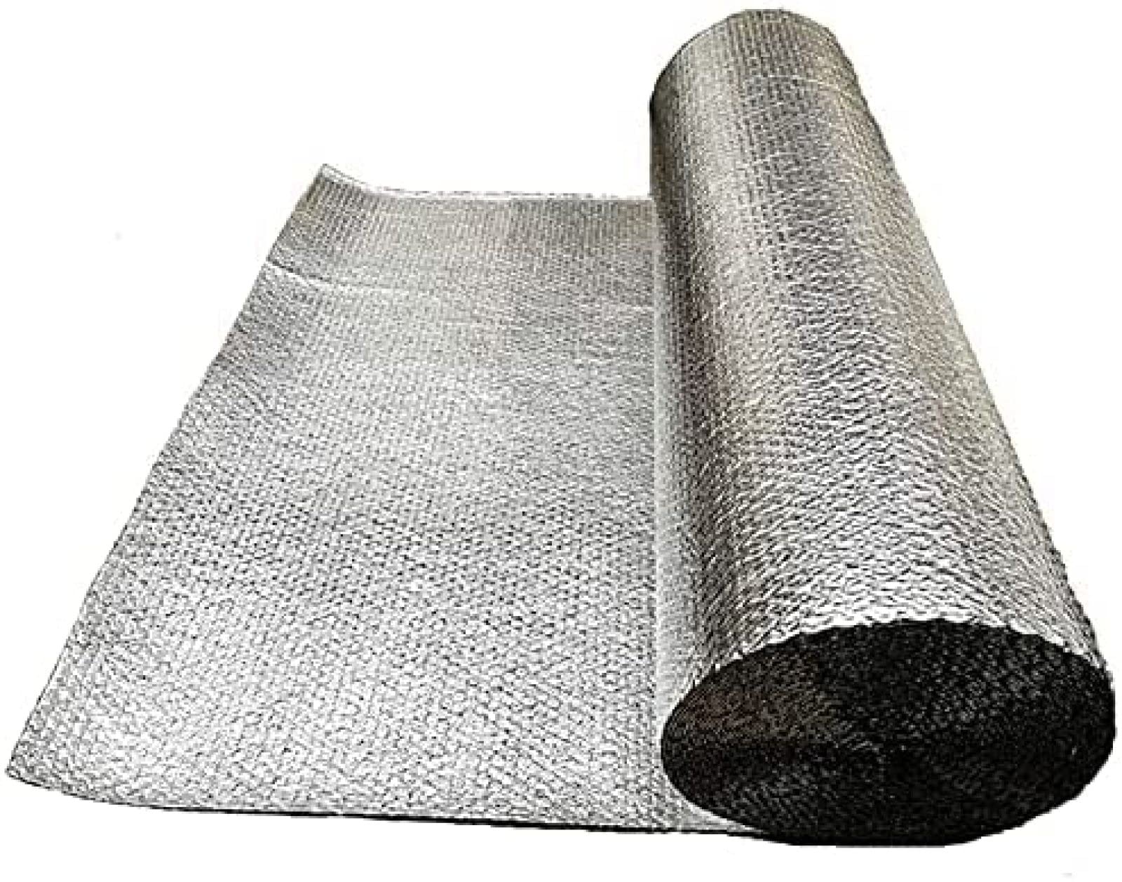 Folia Izolacyjna Bąbelkowa Odbłyśnik Grzejnika Samoprzylepna Dwustronna Aluminiowa Do Ścian Dachowych Podłogi Lofty Garaż Blaty Kuchenne,1m * 30m