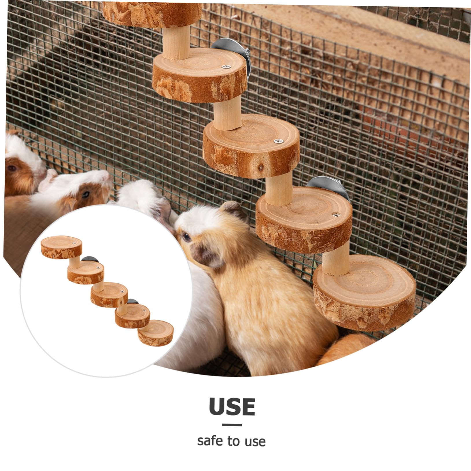 SUPVOX 4 Pz Giocattolo per criceti Giochi per criceti Giochi Criceto Gabbia per criceti Scala per Animali Fai da Te Forniture per Gabbie per criceti cincillà Scala a pioli Scala in Legno