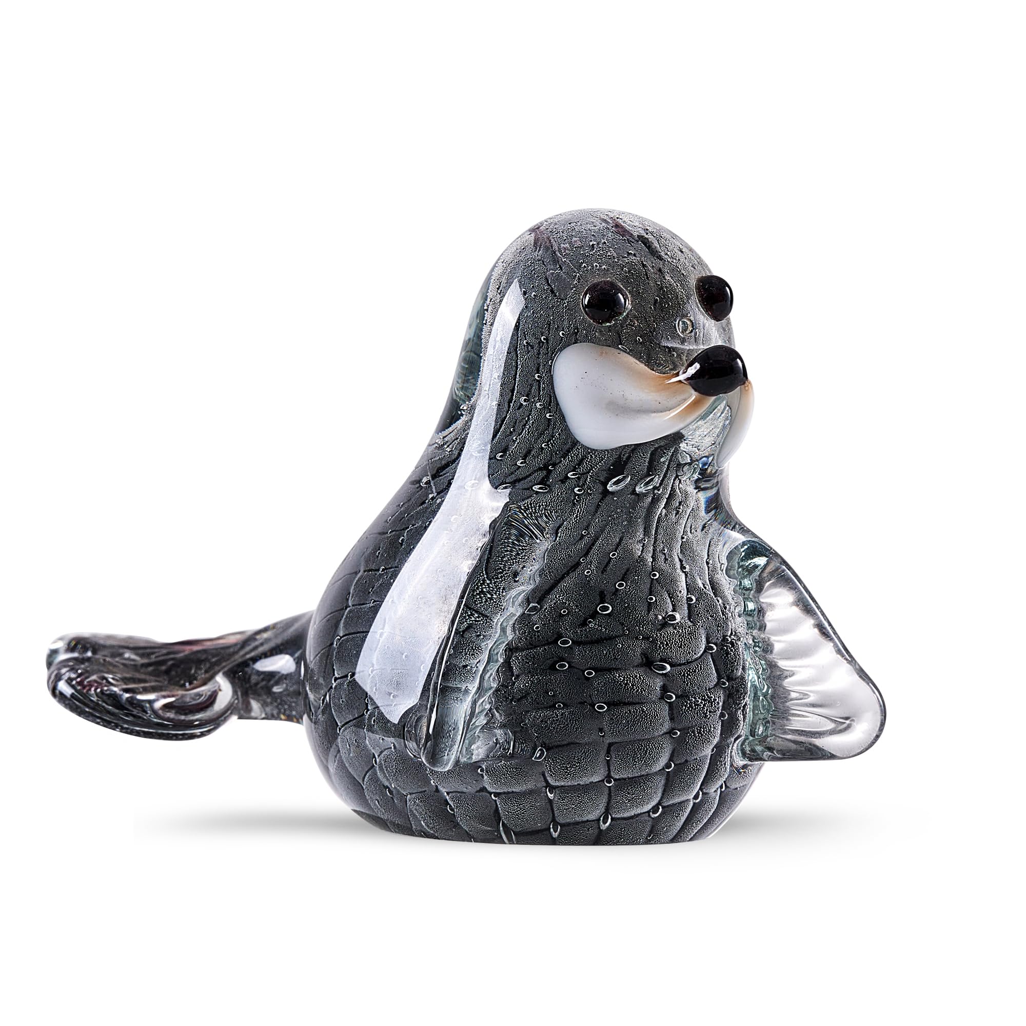 EUSTUMA Hand Blown Glass Seal Figurine,Sea Animal for Fish Tank Aquarium,Sea Animals Collection for Birthday Gift,Glass Paperweight