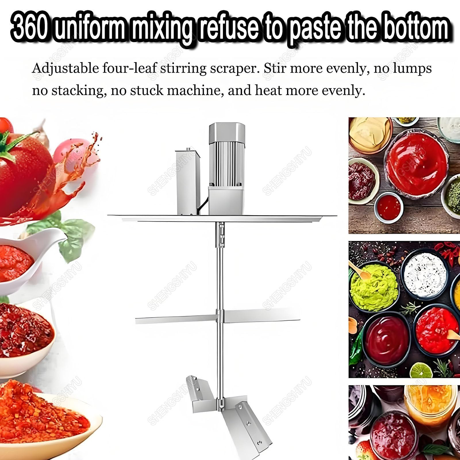 Miscelatore elettrico commerciale per marmellata, salsa, ketchup, condimenti per insalata, anche mescolare, fornello automatico per salse di carne, salse miste