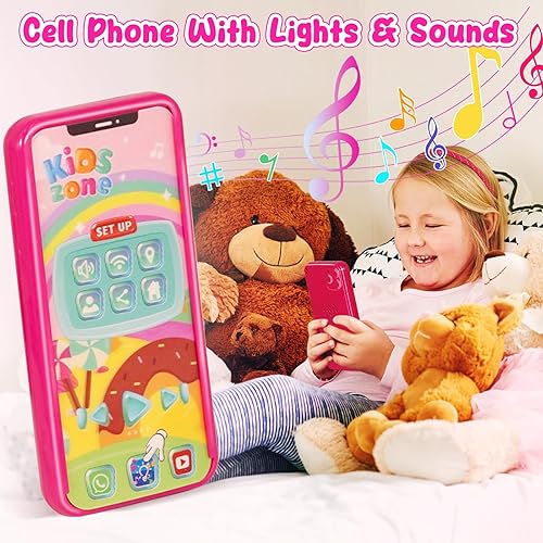 Miniatura 4 de Bolsa de juego para niñas pequeñas, bolso para niñas de 3, 4, 5, 6, 7, 8 años, juego de bolso de juego de regalos de princesa con bolso, teléfono,