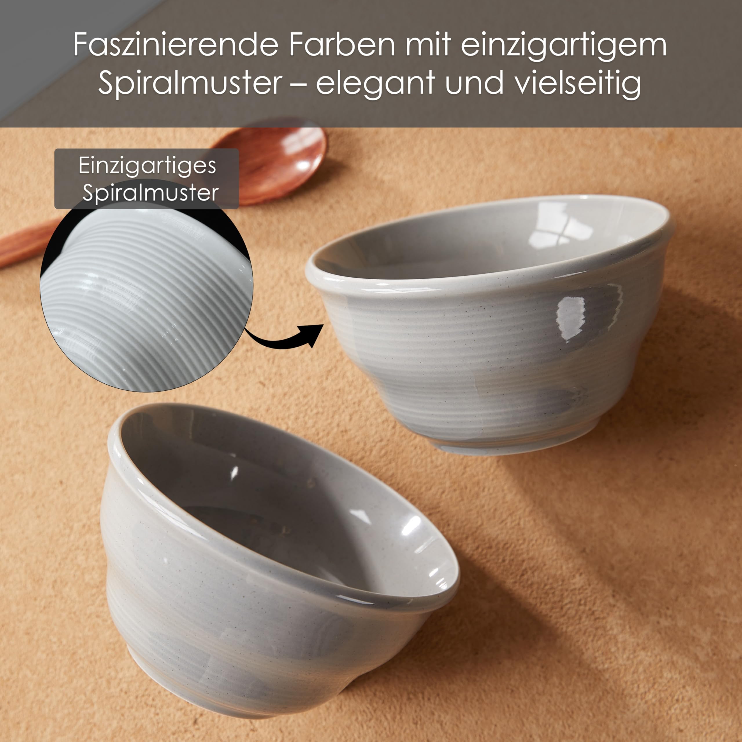Jiwoo Müslischalen Bowl Schüssel 48er Set, 370ml Suppenschalen Dessertschalen für Nudeln, Salat, Obst, EIS, Keramik Bowl Schüssel mikrowellen spülmaschinengeeignet