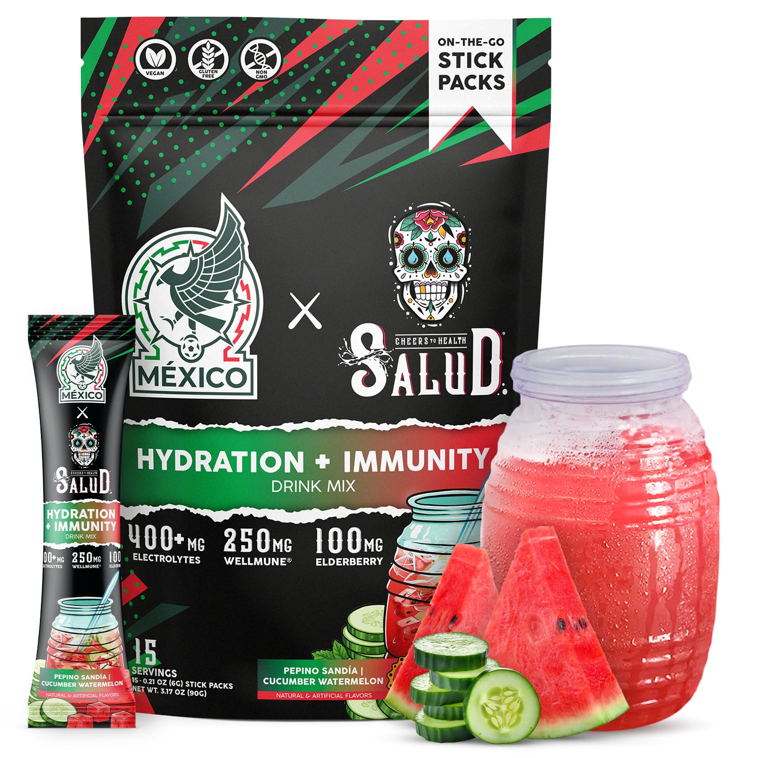 Salud 2-in-1 Hydration + Immunity Drink Mix, Cucumber Lime — Amazon image 23