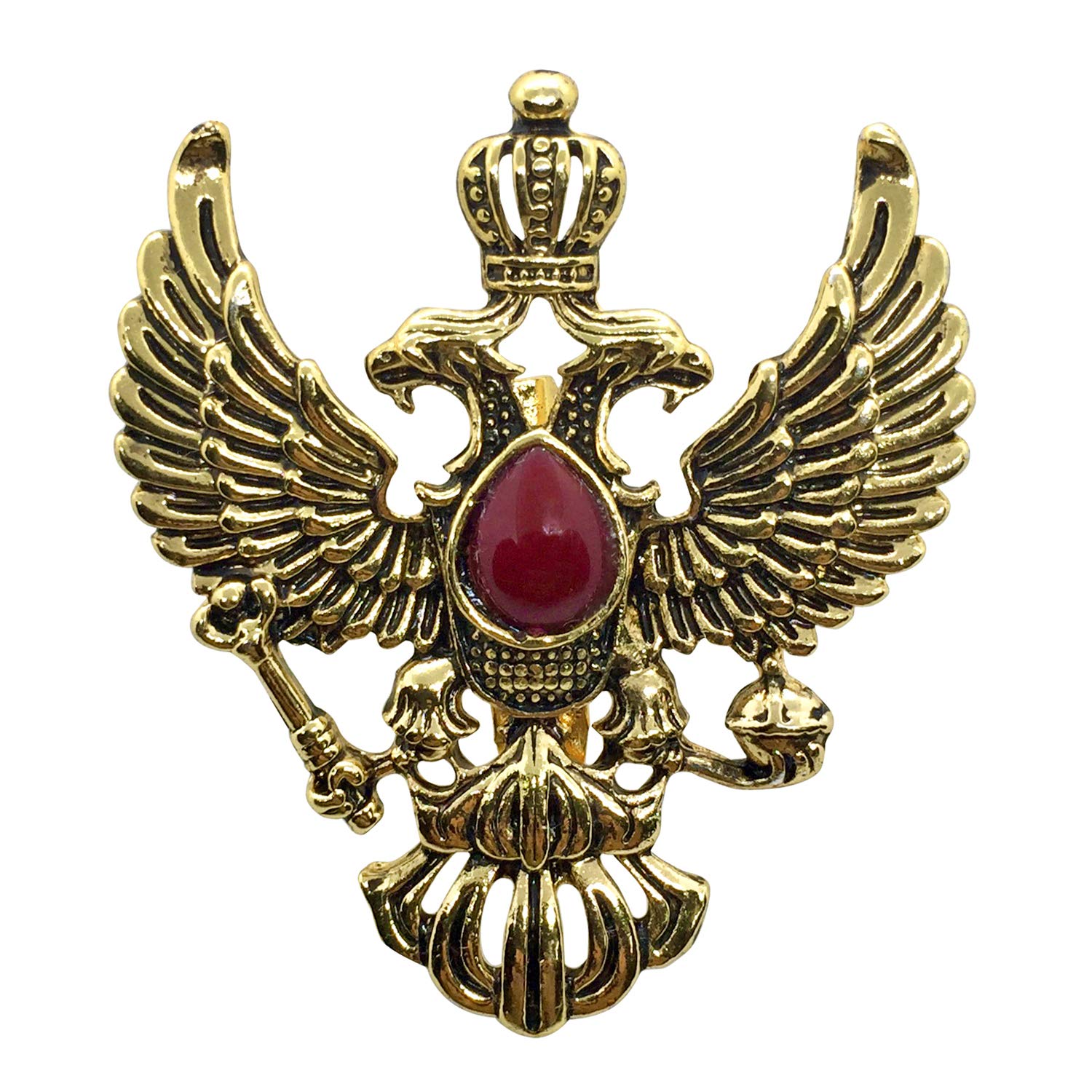FURE Metal Crowned Eagle Brooch (Antic Golden) for Men & Women (B084D4VZ83) Amazon Price History, Amazon Price Tracker