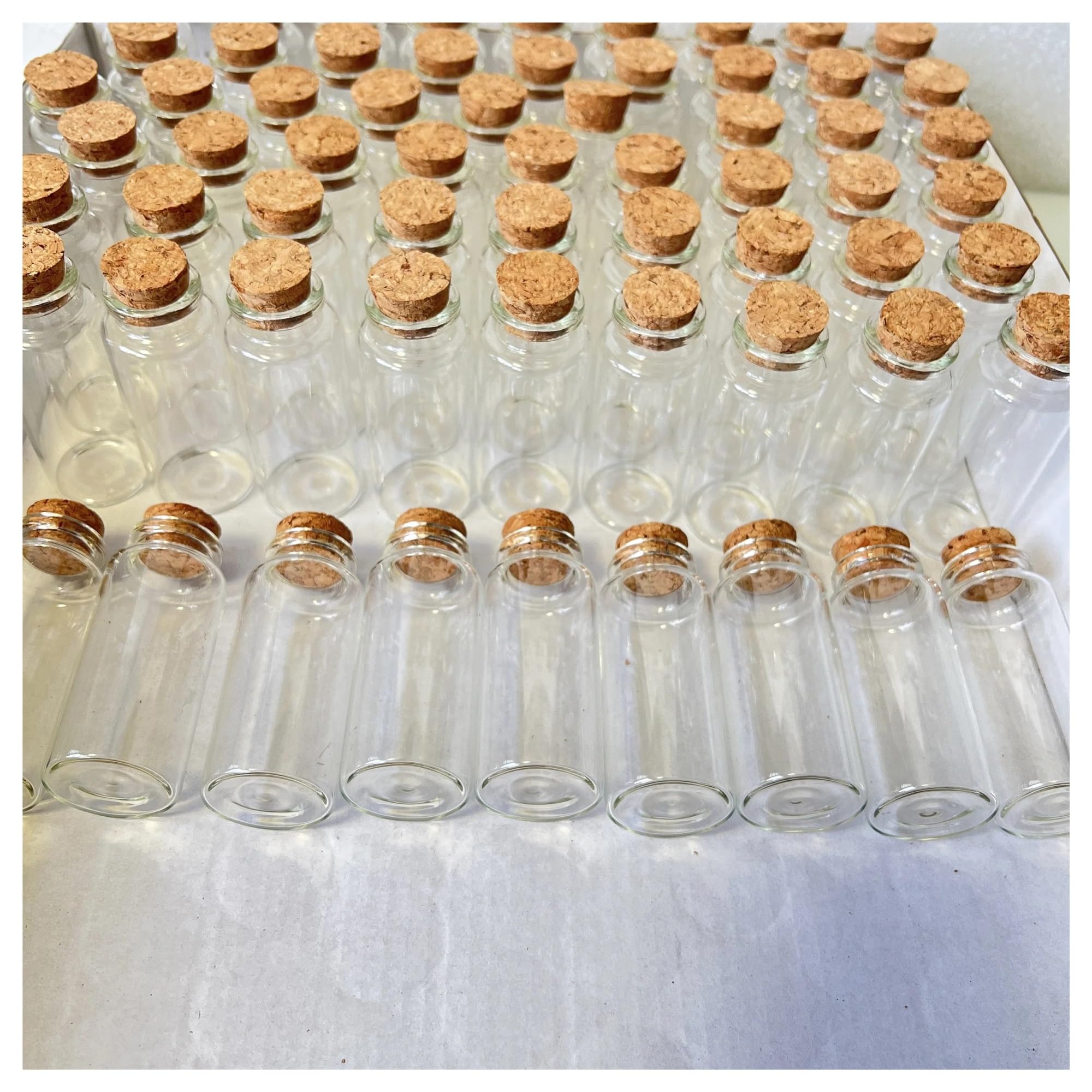 MENGKE Frascos de vidrio de 30 ml (30 x 70 mm), con corcho, pequeños tubos de ensayo, transparentes, ideales for bodas, regalos, 15, 36 y 56 unidades.(15 pieces)