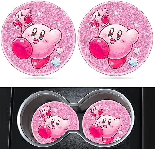 Jupswan Portavasos para automóvil, paquete de 2 unidades, lindo acrílico nuevo, accesorios para decoración de interiores para mujeres