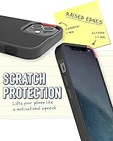Vista 4 de Smartish - Funda delgada para iPhone 12 con textura Kung Fu Grip antideslizante [ligera + protectora] - [Versión actualizada] - Black Tie Affair