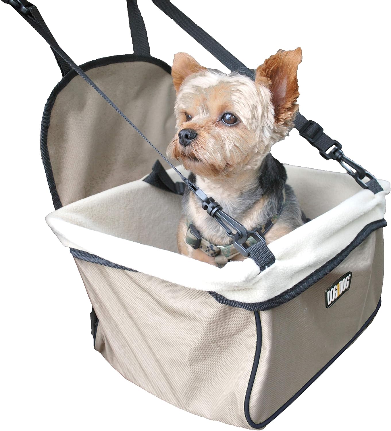 DOG for DOG Puppy Booster Car Seat Cover for Small Dogs & Puppies - Portable, Foldable, Collapsable Pet Car Carrier with Safety Leash -…