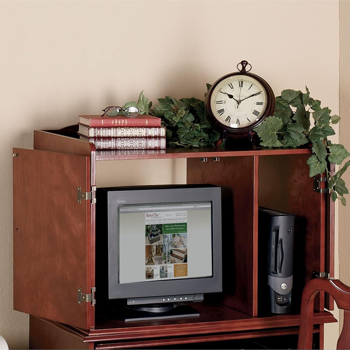 Touch of Class Queen Anne Computer Hutch Only Classic Cherry