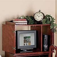 Touch of Class Queen Anne Classic Cherry Computer Hutch - Wooden Home Office Storage for 20" Monitor & Tower