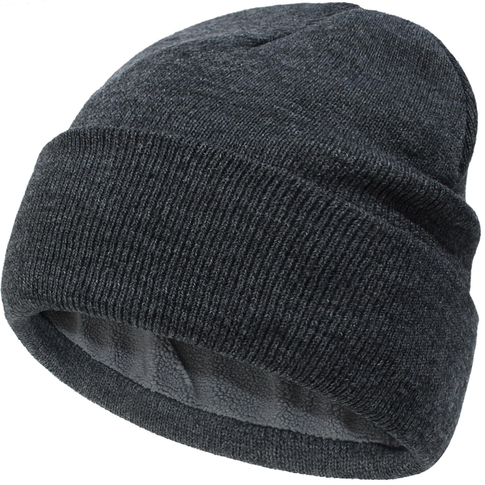 DRESHOW Warme Strickmütze für Damen Herren Wintermützen für Unisex Dicke Beanie Mütze für extreme Kälte