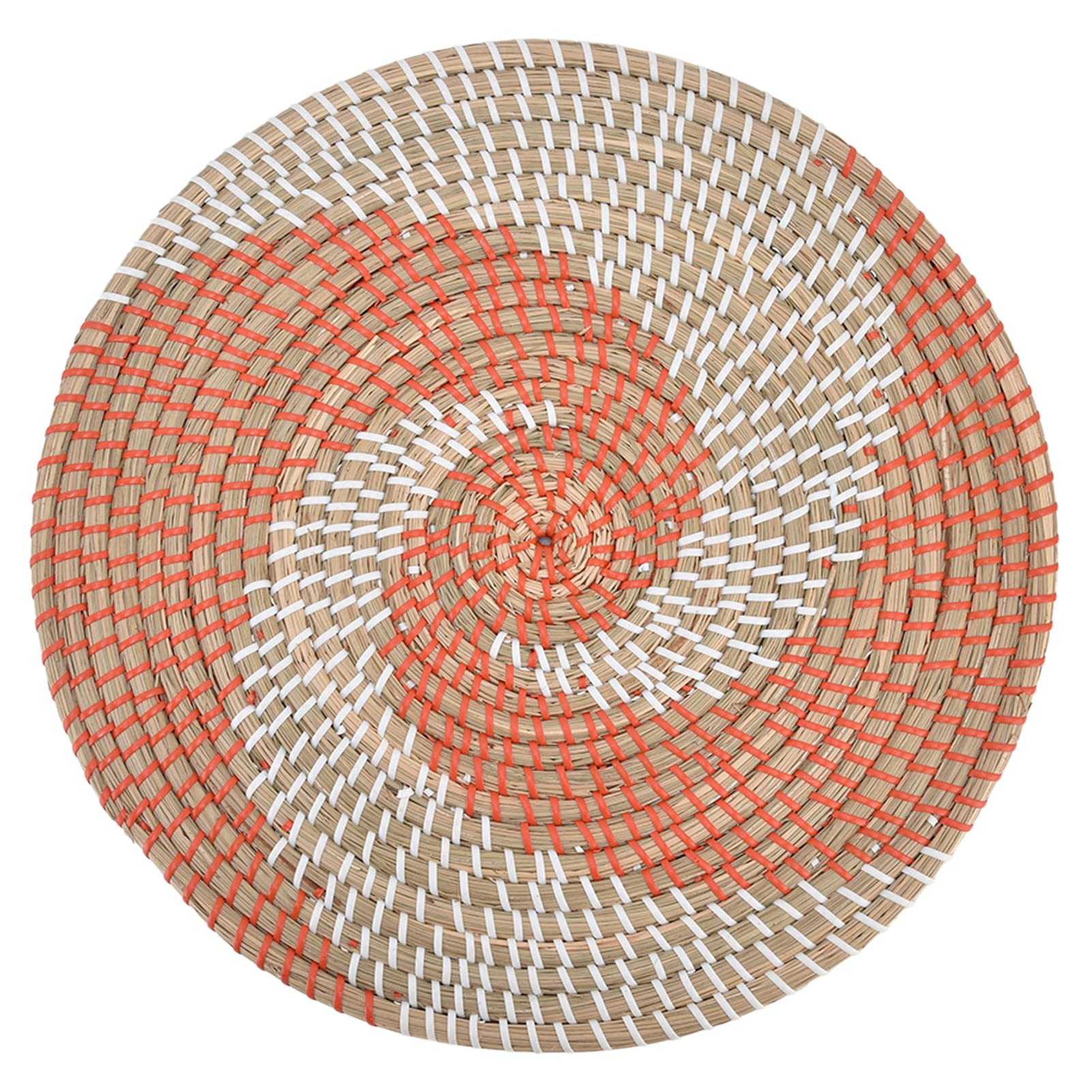 Cesta de mimbre para decoración de pared bohemia y salvamanteles de ratán tejido a mano