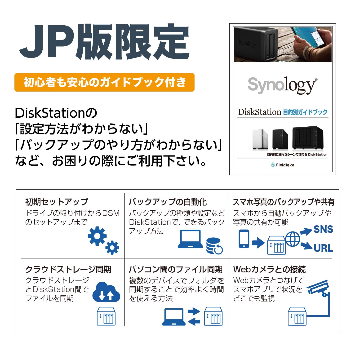 Amazon.co.jp: Synology NASキット 4ベイ DS418/JP【ガイドブック付 
