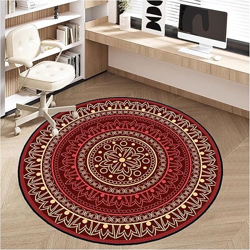 Tapete para silla de oficina para suelo de madera dura, alfombras redondas de 4 pies48 pulgadas, protectores de suelo, tapete para silla de