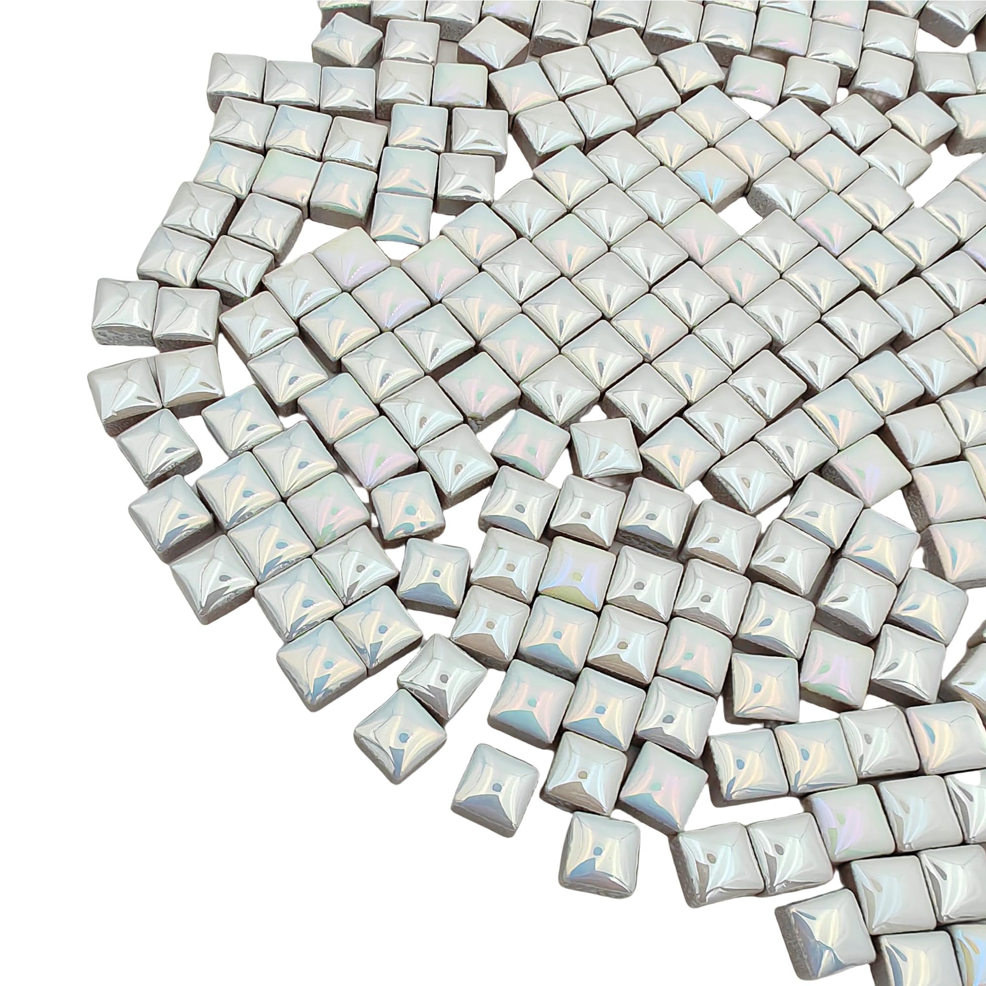 Azulejos cuadrados de mosaico de cerámica de 500 g, 500 piezas de 1 x 1 cm, hechas a mano, piezas creativas de micro mosaico para amantes, proyectos de mosaico de bricolaje y decoración del hogar