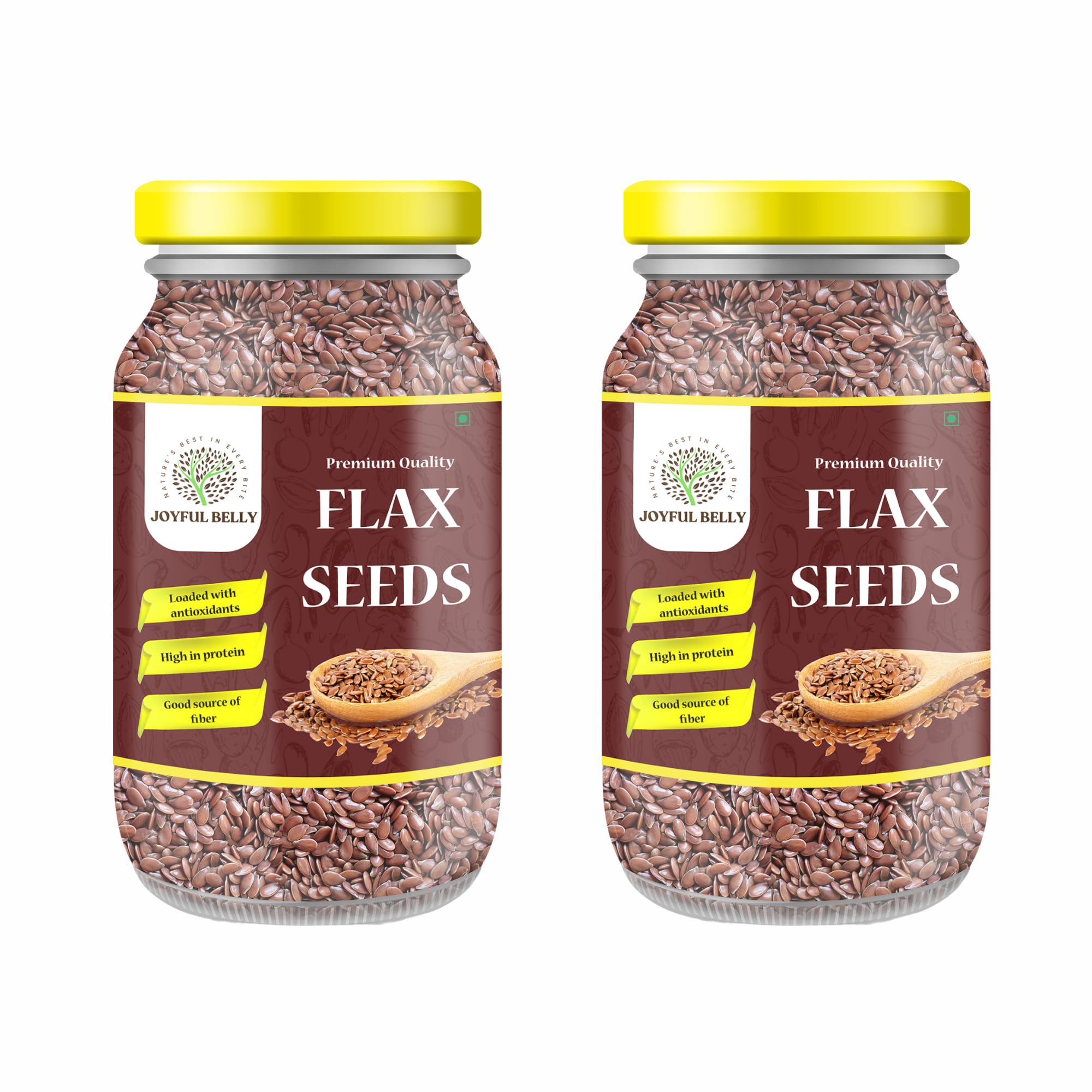JOYFUL BELLY Flax Seeds - 750gm | Raw & Unroasted Alsi Seed | Natural Flax Seeds for Eating, Weight Loss & Hair Growth | Rich in Protein & Dietary Fibre | Diet Food | Pack of 2-375g Each (Jar Pack) (B0D14X5QL4) Amazon Price History, Amazon Price Tracker