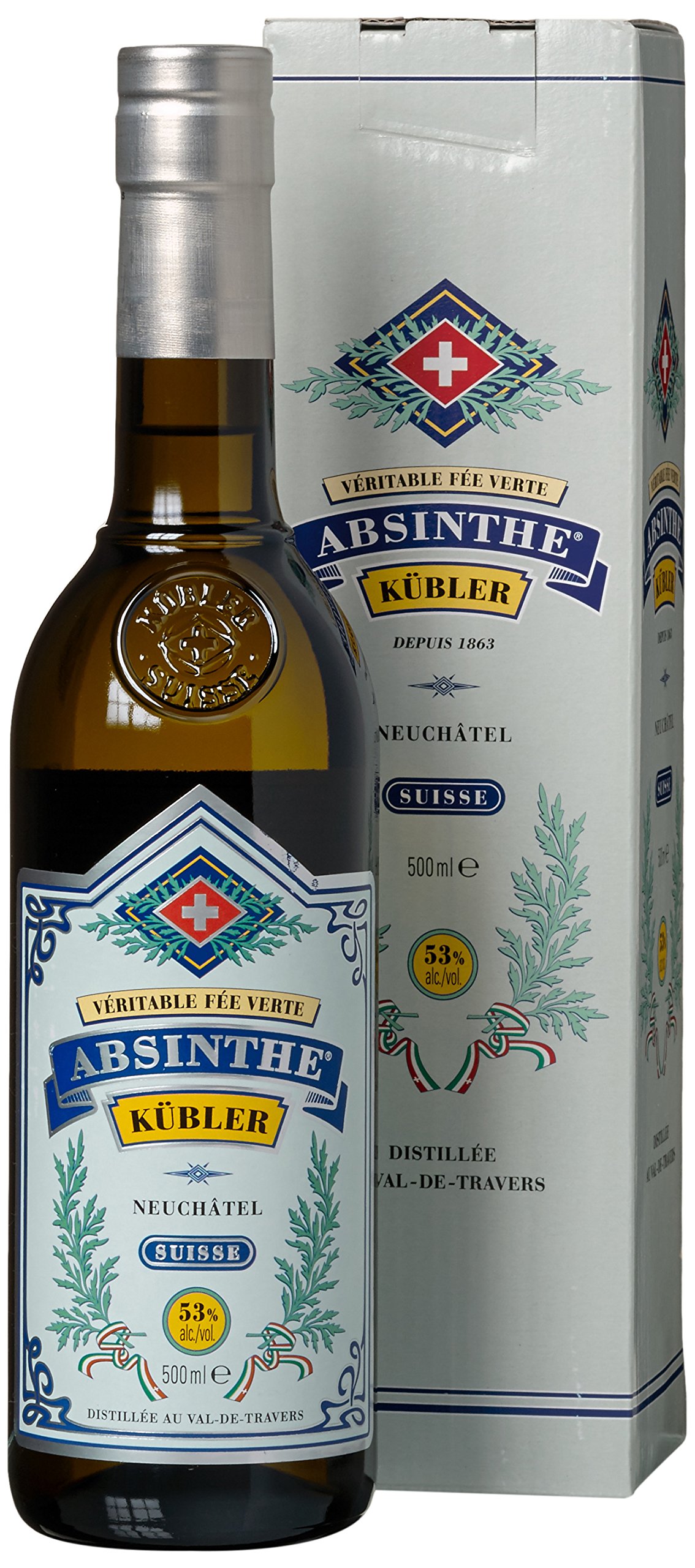 Kübler Absinthe + GB 53% Vol. 0,5 l