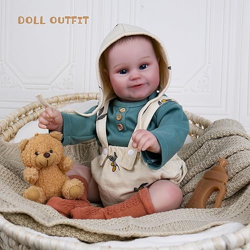 Miniatura 4 de Reborn Baby Dolls Ropa de muñeca de moda para niña, ropa de muñeca de 17 a 22 pulgadas, ropa y accesorios para muñecas de bebé de la vida real