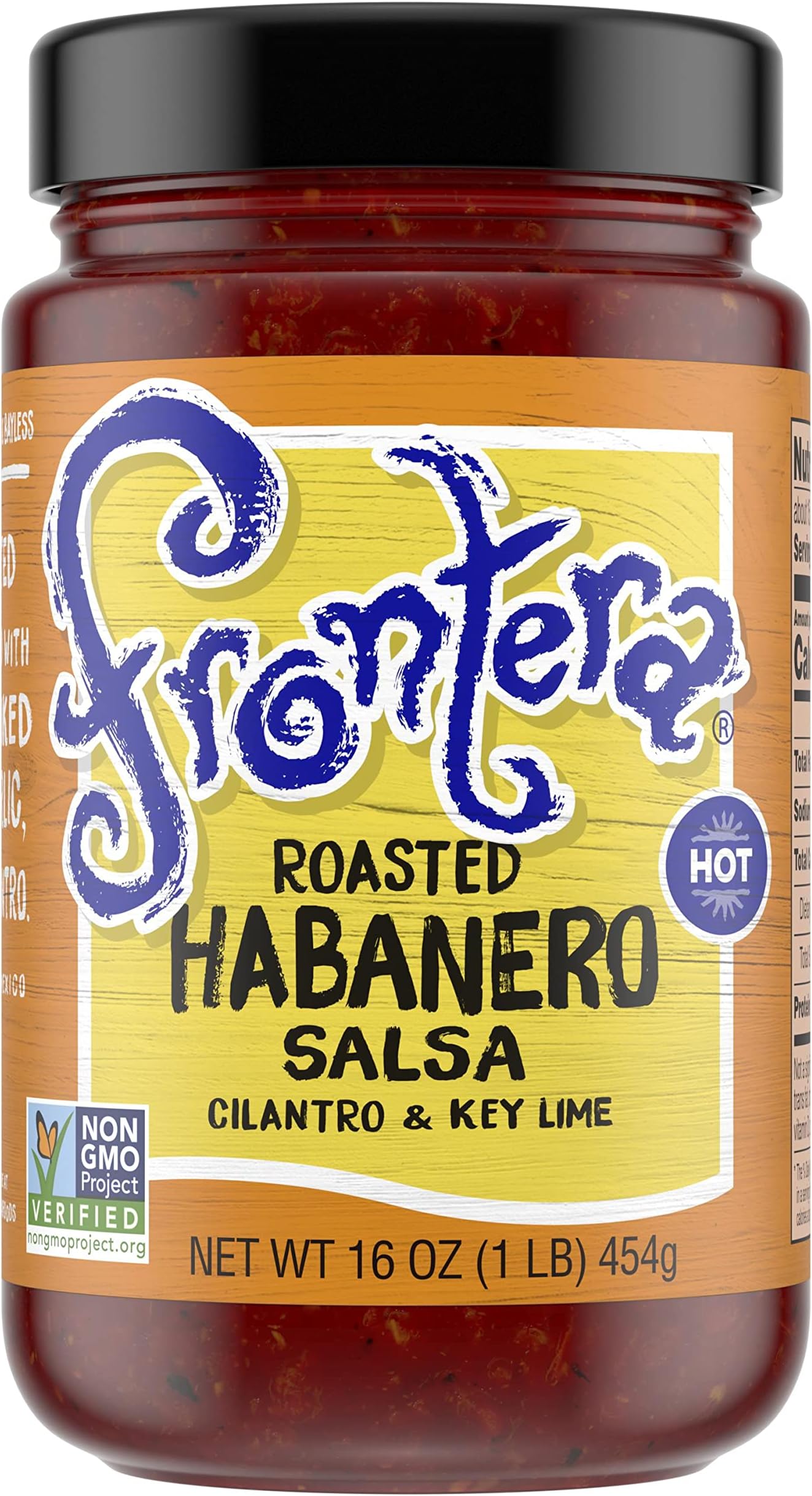 Frontera Gourmet Mexican Roasted Habanero Salsa, Hot, Keto Friendly, 16 oz