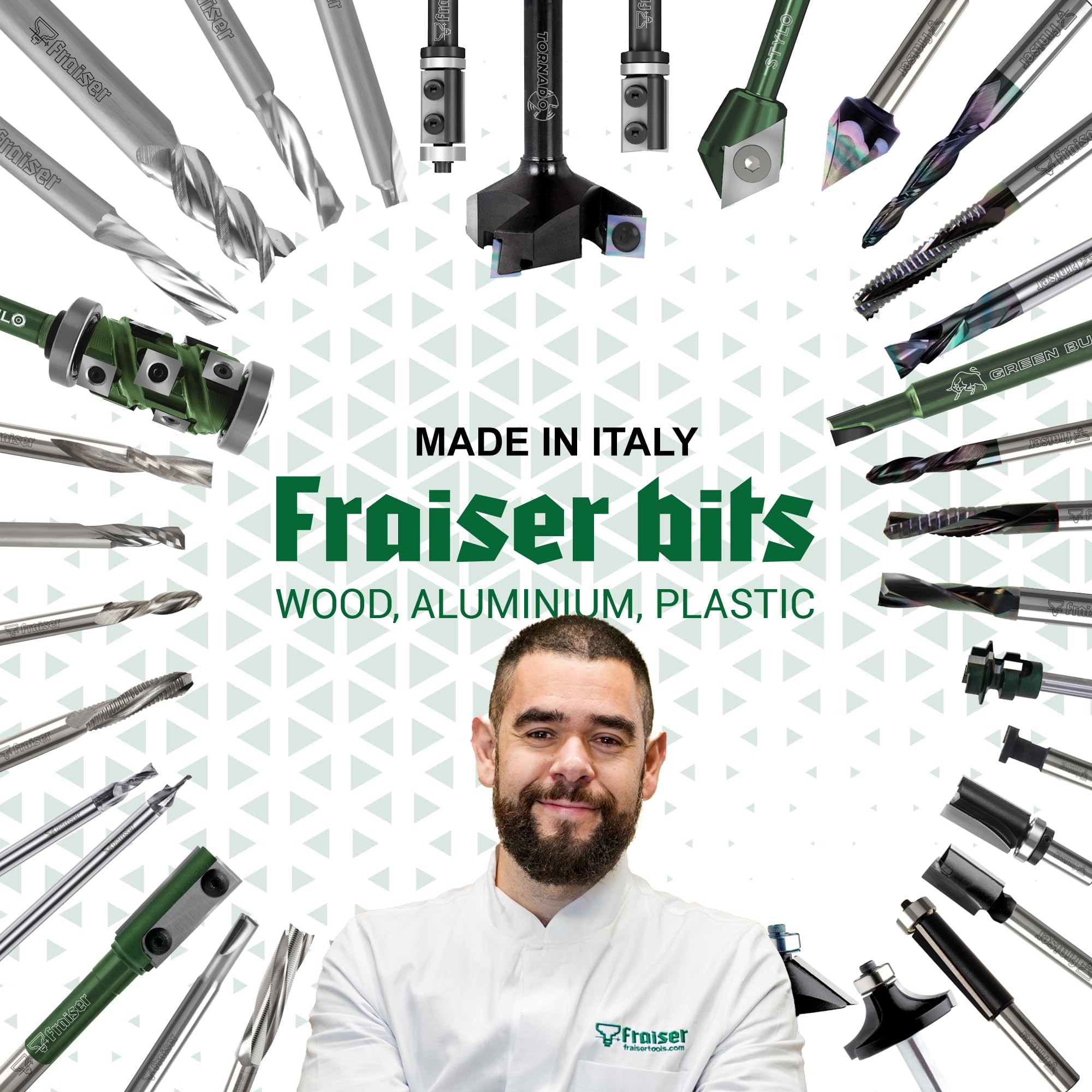 Fraiser - Microfresa a copiare con cuscinetto per legno, diametro 8 mm, gambo 8 mm, per fresatrice verticale e rifilatore