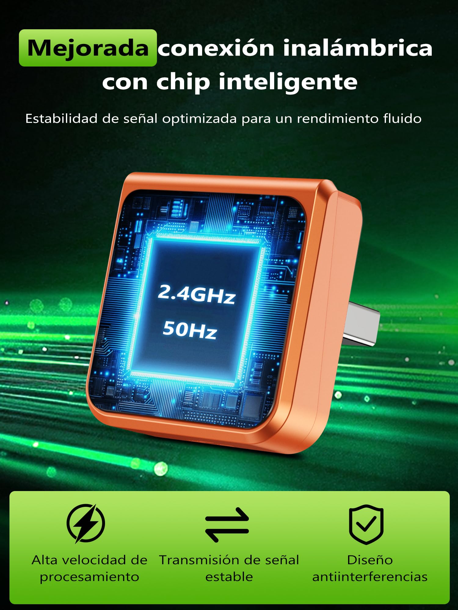 CarPlay Inalámbrico Android Auto Inalámbrico: Adaptador 2 en 1 Mini con Conexión Rápida Automática, Plug & Play, USB-A/C, WiFi Dual 2.4/5GHz, Auto Reconexión, Compatible iPhone iOS 10+ & Android 11+