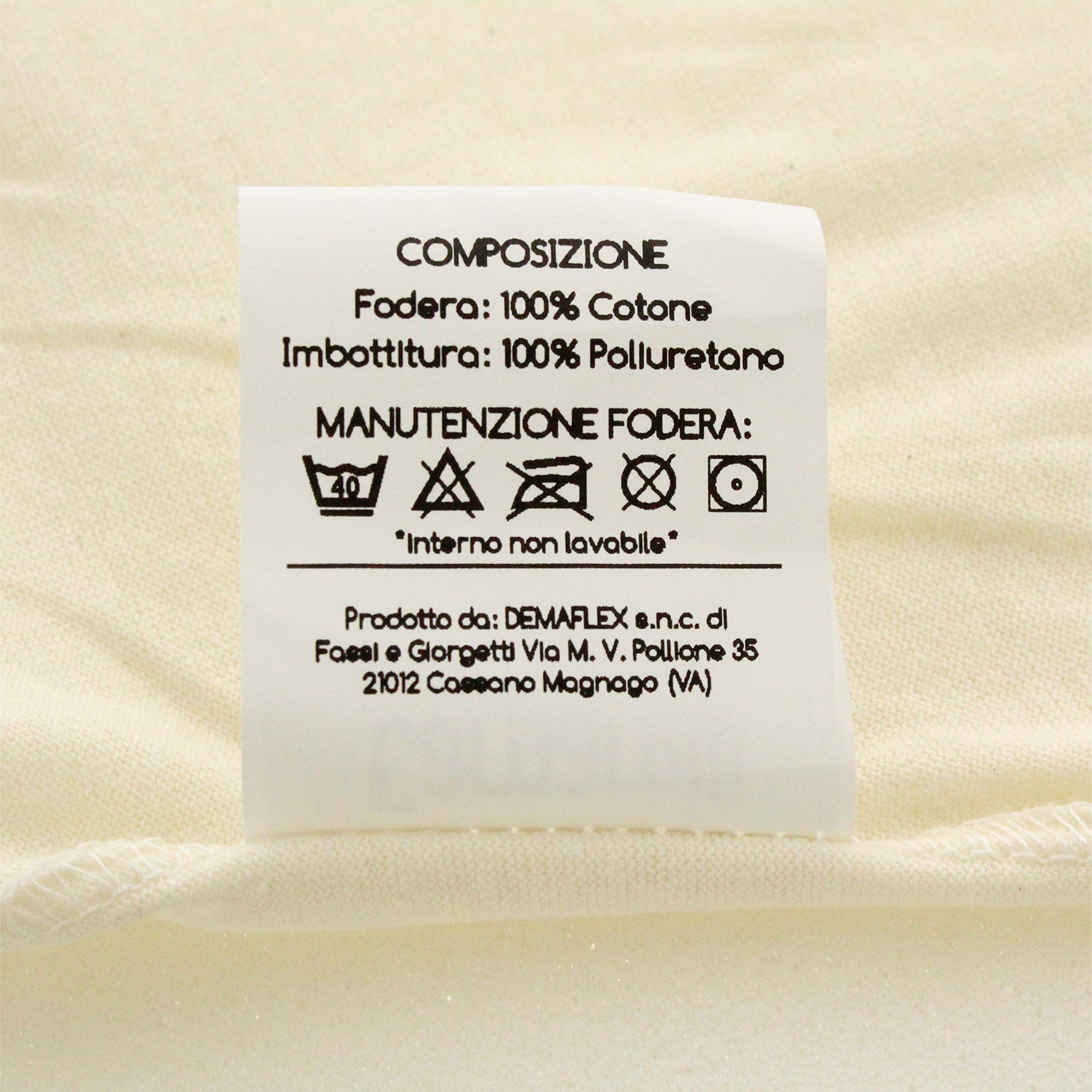 Carparelli Cuscino a Cuneo per Letto Divano da Lettura Supporto ergonomico sollevagambe antireflusso Cotone 100% Made in Italy
