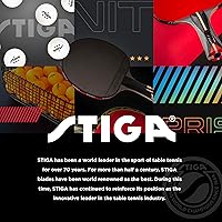 Vista 6 de STIGA Performance 2 or 4 Player Table Tennis Set – USATT Approved Rackets and 3-Star Balls – 5-Ply Blade & Flared Handle – Perfect for Skill