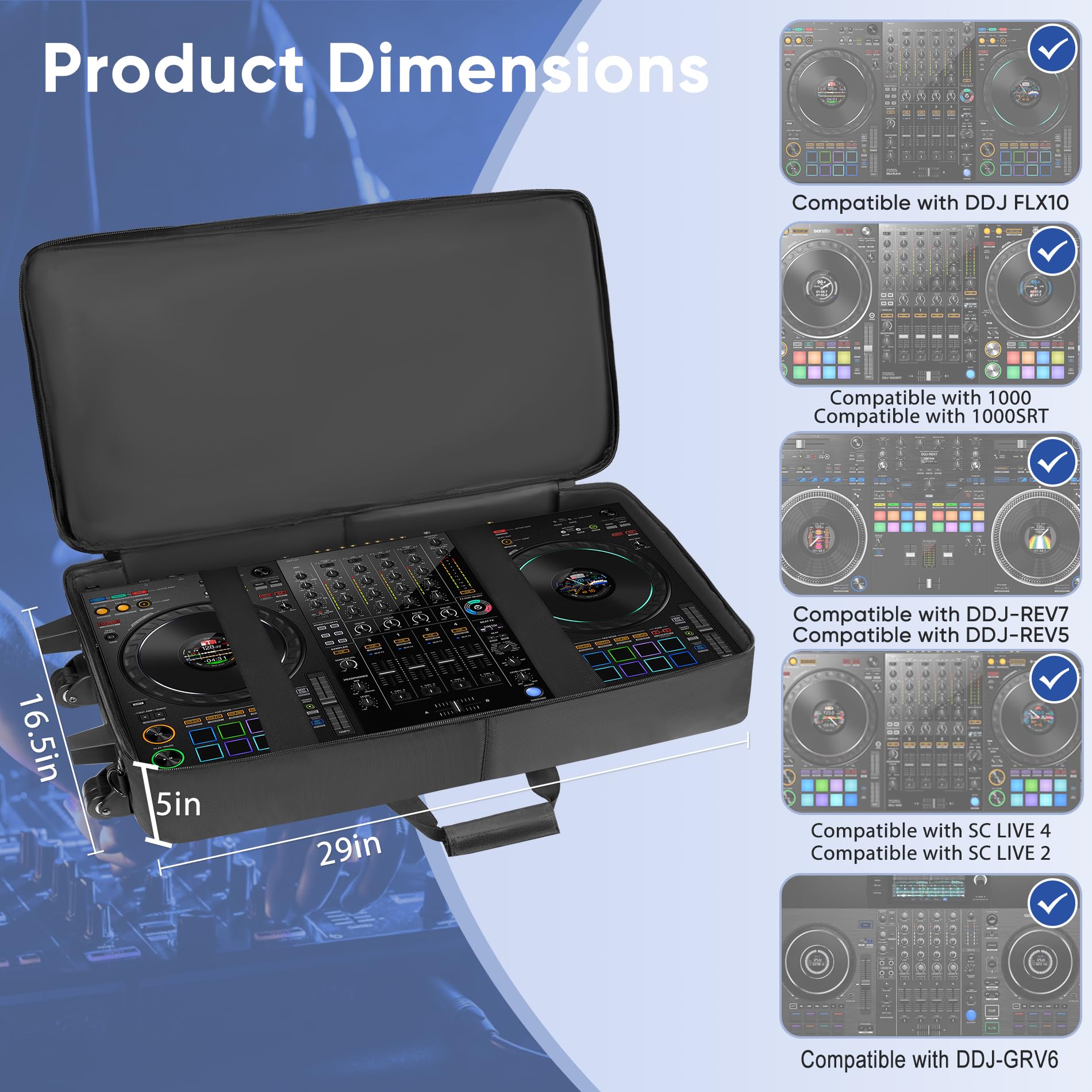 DJ Controller Case with Wheels for DDJ FLX10 Reviews - Dettaglio