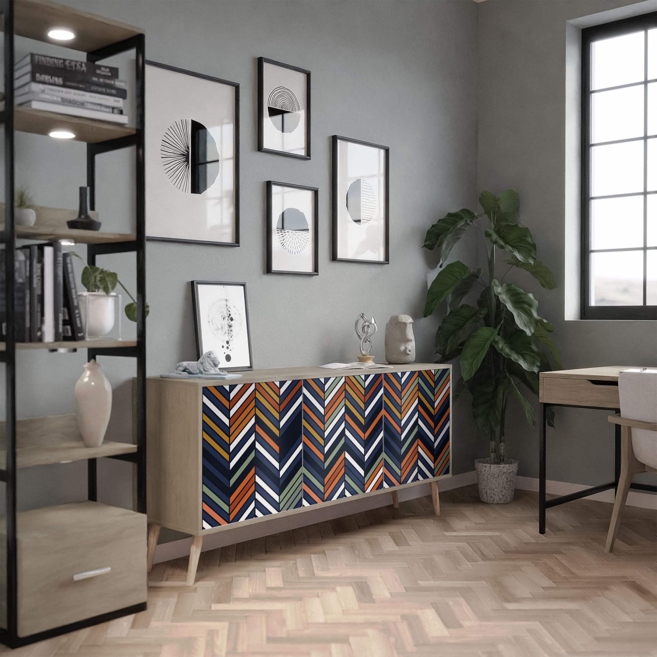 Komoda z 3 drzwiami – kredens – szafka – szafka na komody – wysoka szafka na ubrania – komoda do przedpokoju – salon, sypialnia, jadalnia, korytarz, dąb Riva