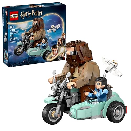 LEGO Harry Potter Hagrid & Harry's Motorcycle Ride Building Toy - Kids Motorcycle Toy for Boys and Girls, Harry Potter Fans, Ages 9+ - Gift Idea for Birthdays - 76443