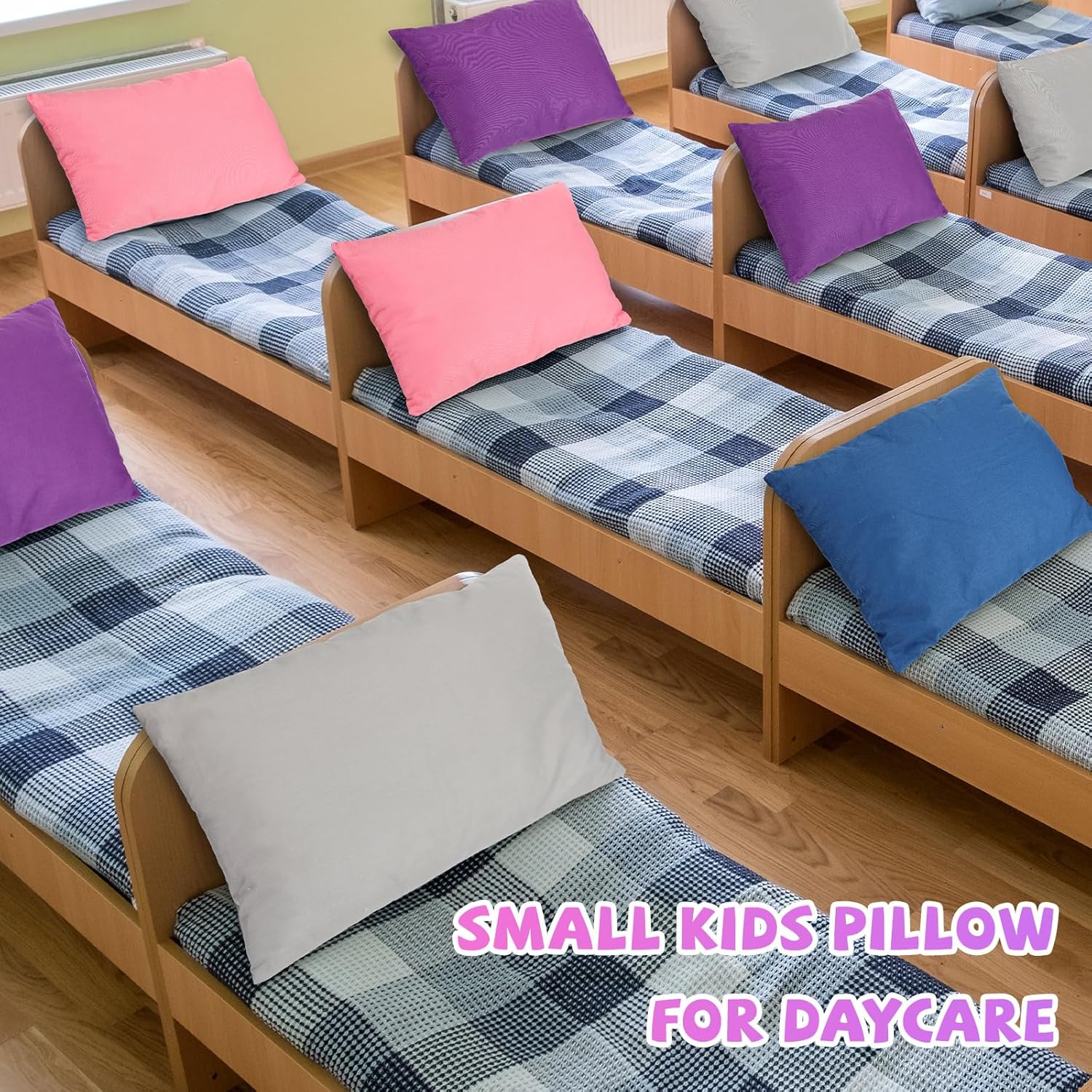 Kigley 24 Pack Mini Pillows 9.1 x 13.8'' Small Travel Soft Breathable Cotton Pillow for Travel Pet Neck Lumbar Purse Insert (Dark Color) - Image 3