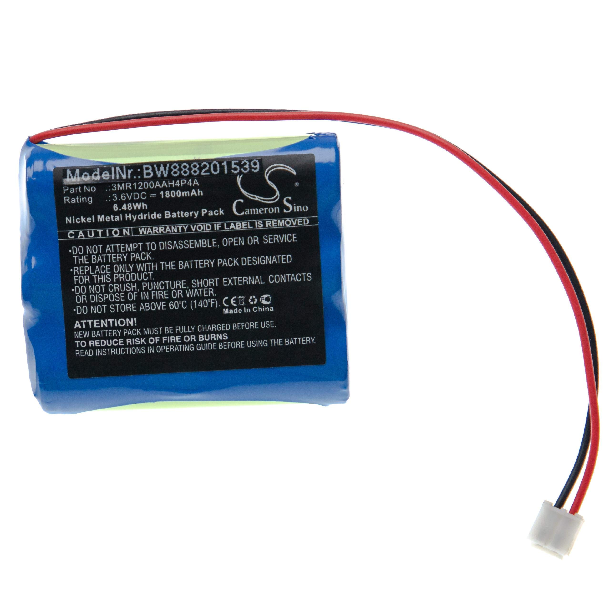 vhbw Batterie compatible avec Algol HF100 outil de mesure (1800mAh 3,6V NiMH)