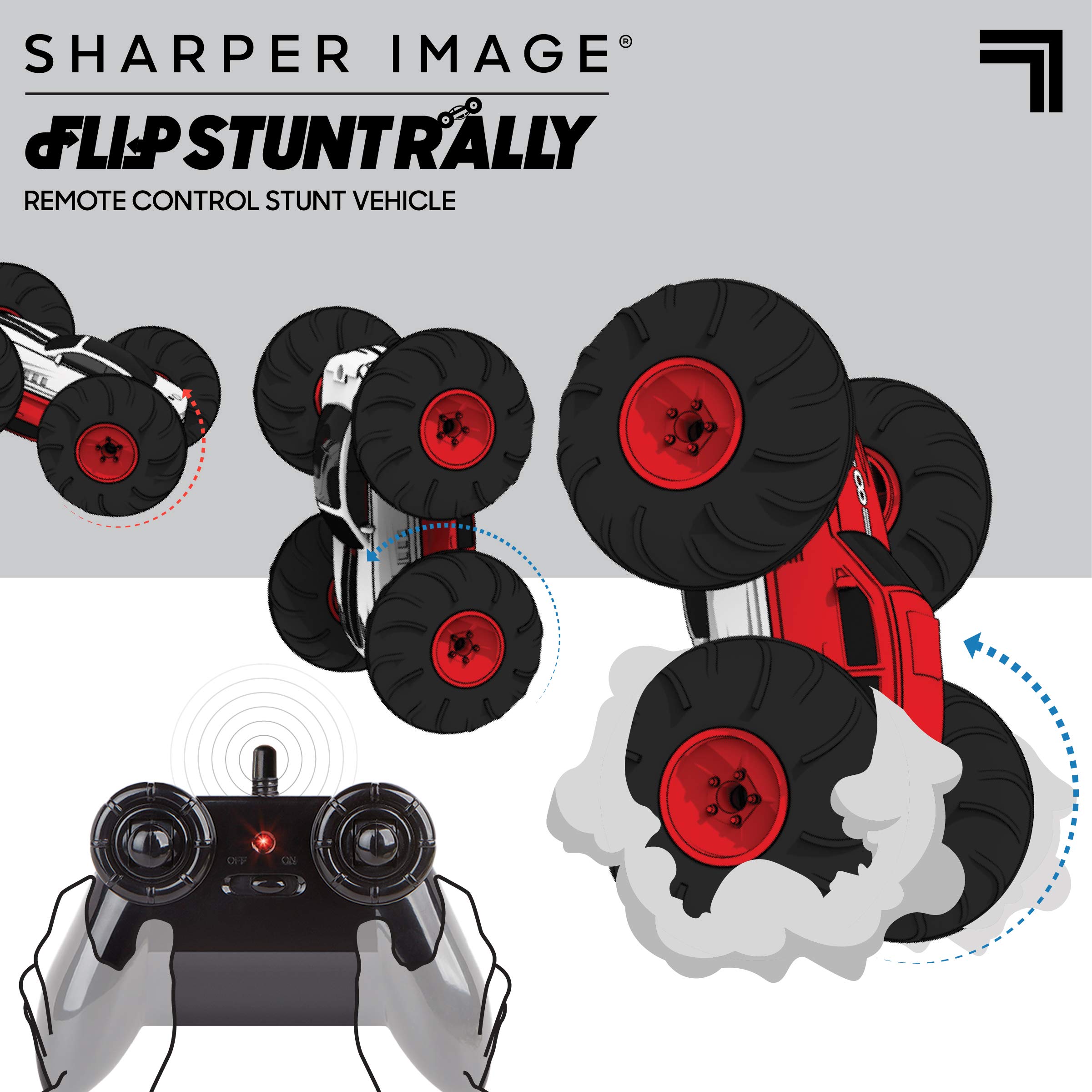 Sharper Image Remote Control Rc Cars Flip Stunt Rally Car